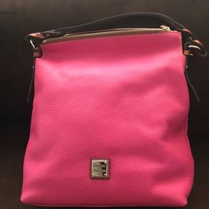 Dooney & Bourke pink leather sloan hobo bag